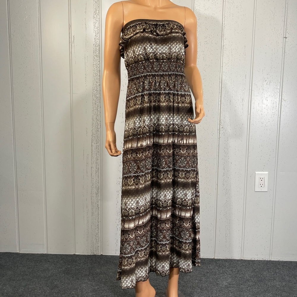 *Freckles  Women's Strapless Maxi dress Sz L